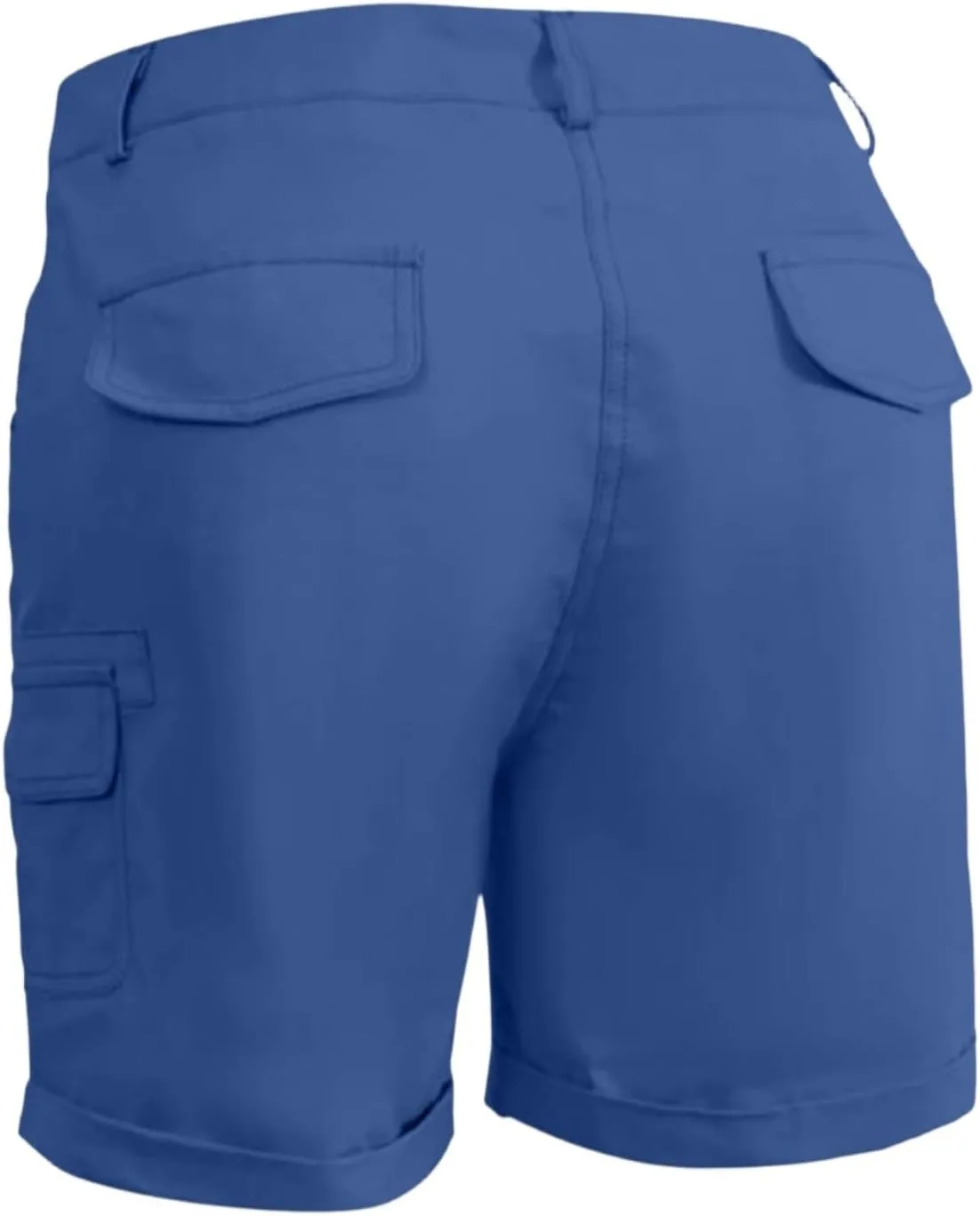 Outdoor Cargo Shorts Women Knee Length High Waisted Hiking Shorts with Pockets Casual Summer Trendy Denim Outfits