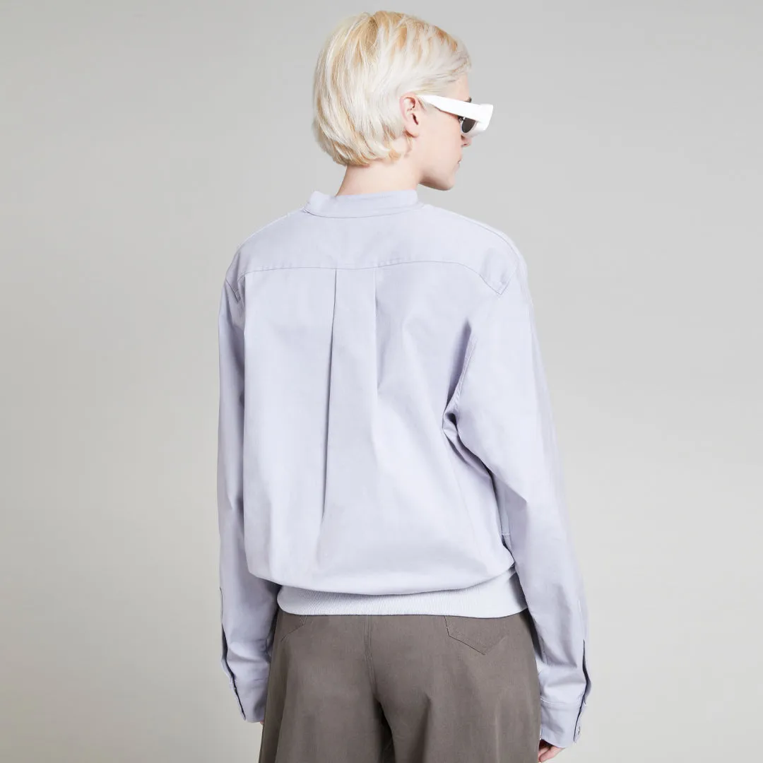 PIERRE MIXED MEDIA PULLOVER QUICKSILVER BLUE
