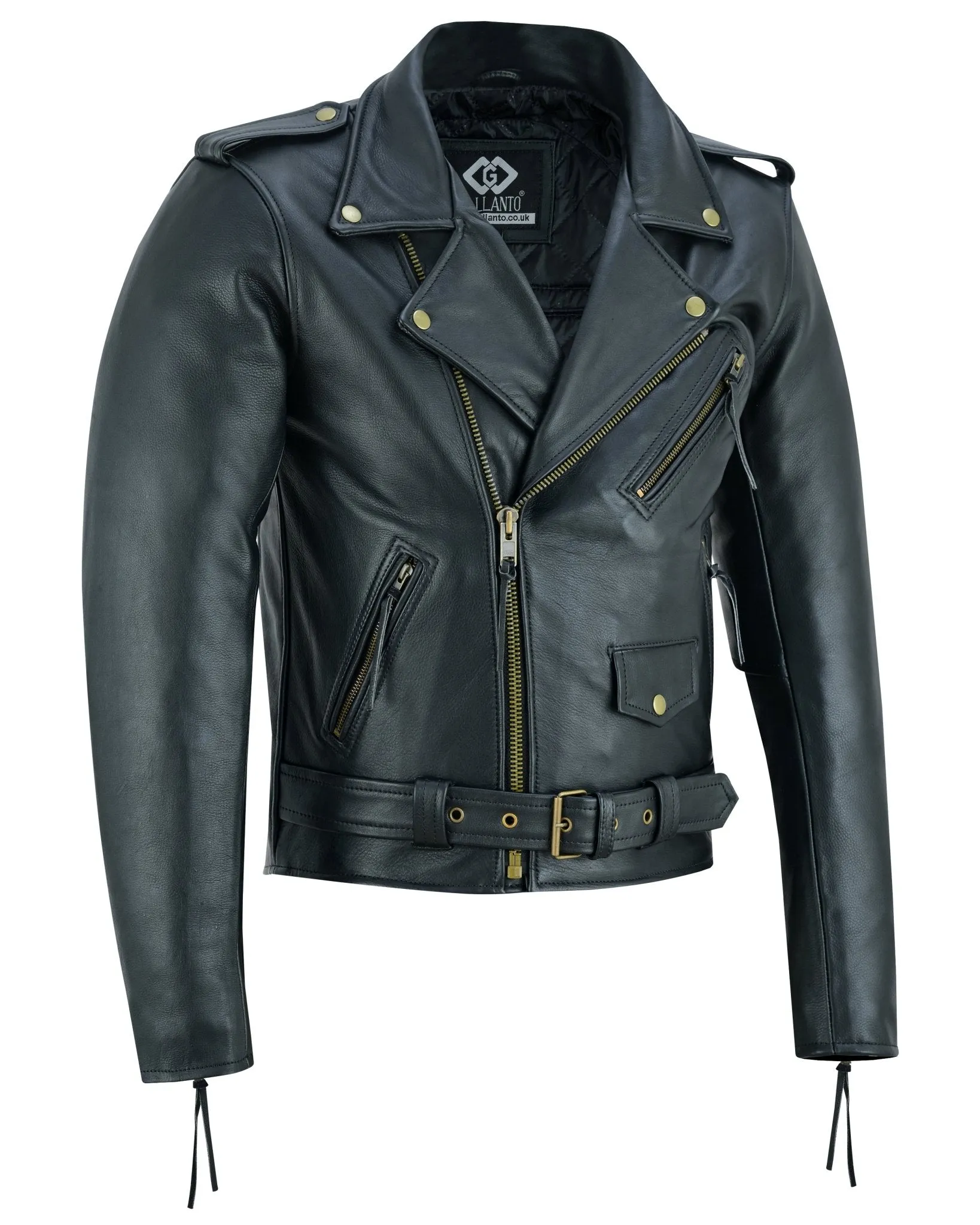 Premium Leather Terminator Marlon Brando Biker Motorcycle Jacket
