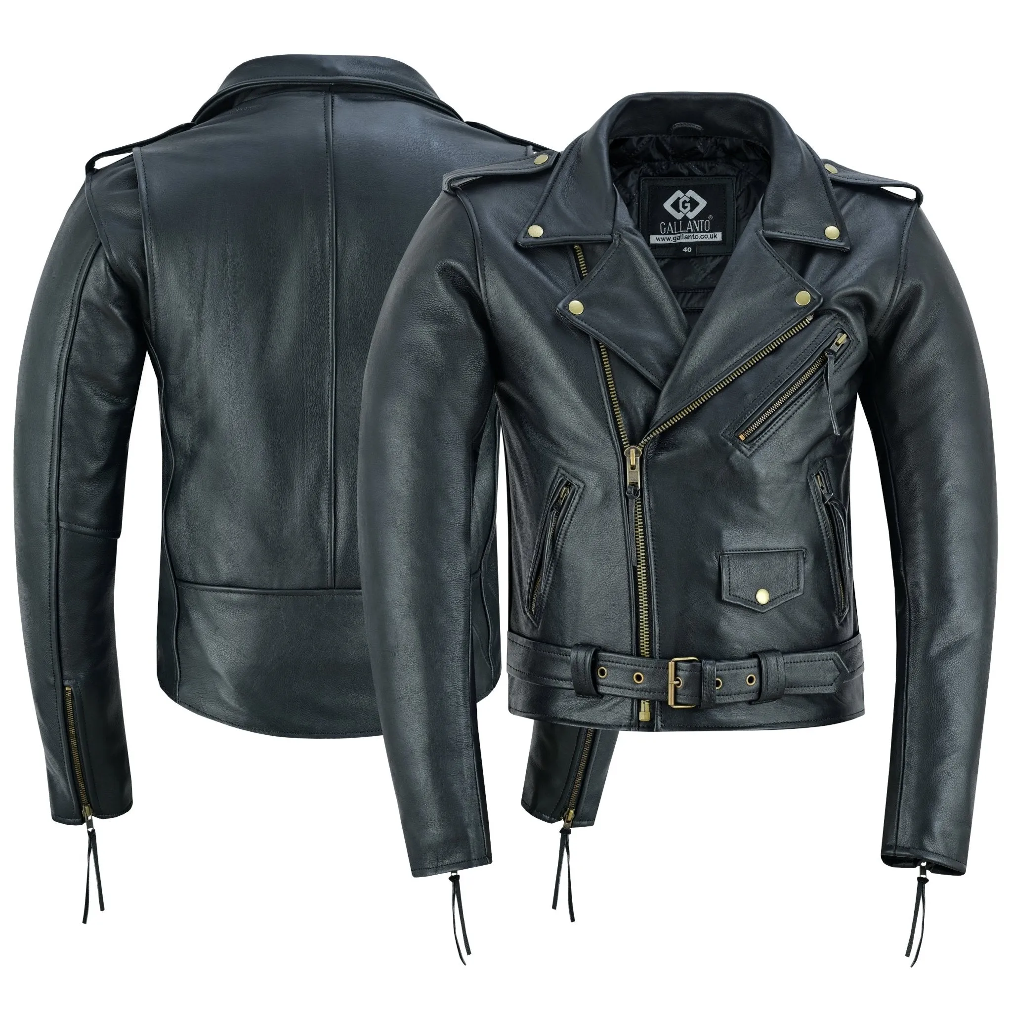 Premium Leather Terminator Marlon Brando Biker Motorcycle Jacket