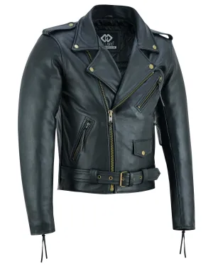 Premium Leather Terminator Marlon Brando Biker Motorcycle Jacket