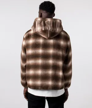 Relaxed Fit Beyond Plaid Woven Hoodie