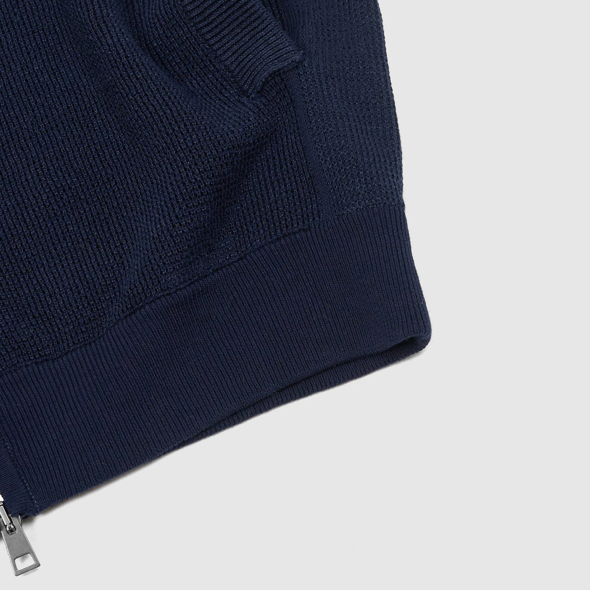 Roberto Collina Lightweight Cotton/ Linen  Knit Zipped Pique Cardigan
