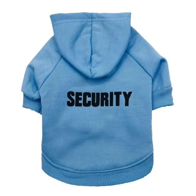 Security Officer dog hoodie