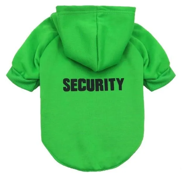 Security Officer dog hoodie