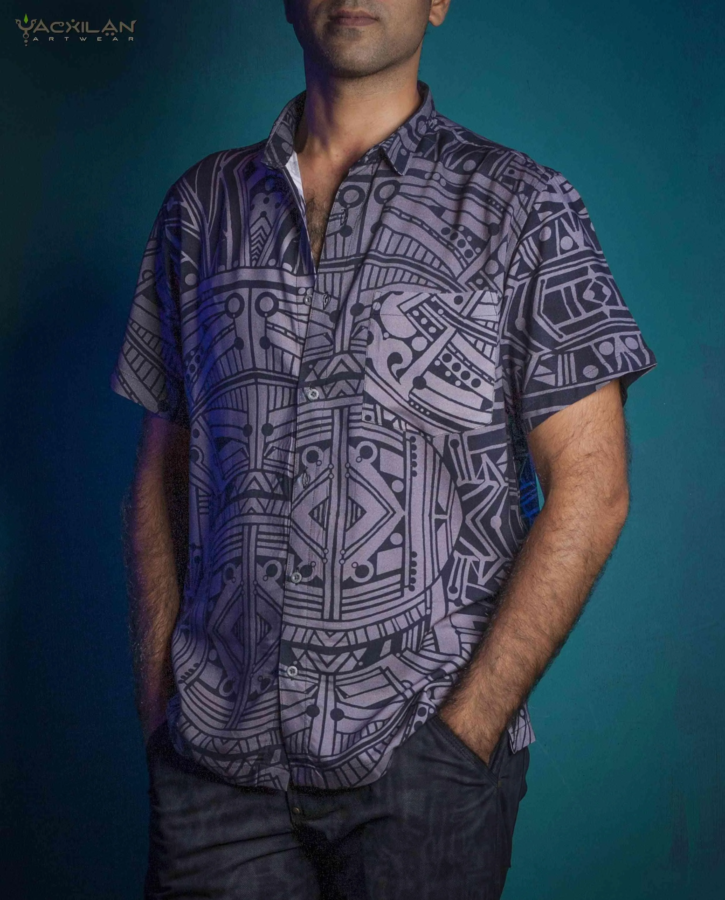 Shirt Men Half Sleeves / Viscose - RETRO FUTURE