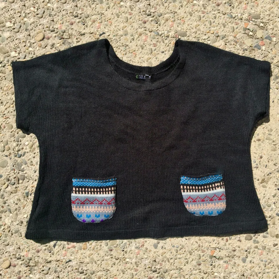 Short Sleeve Knit Sweater