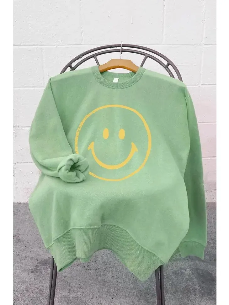 Smile Face Graphic Sweatshirt