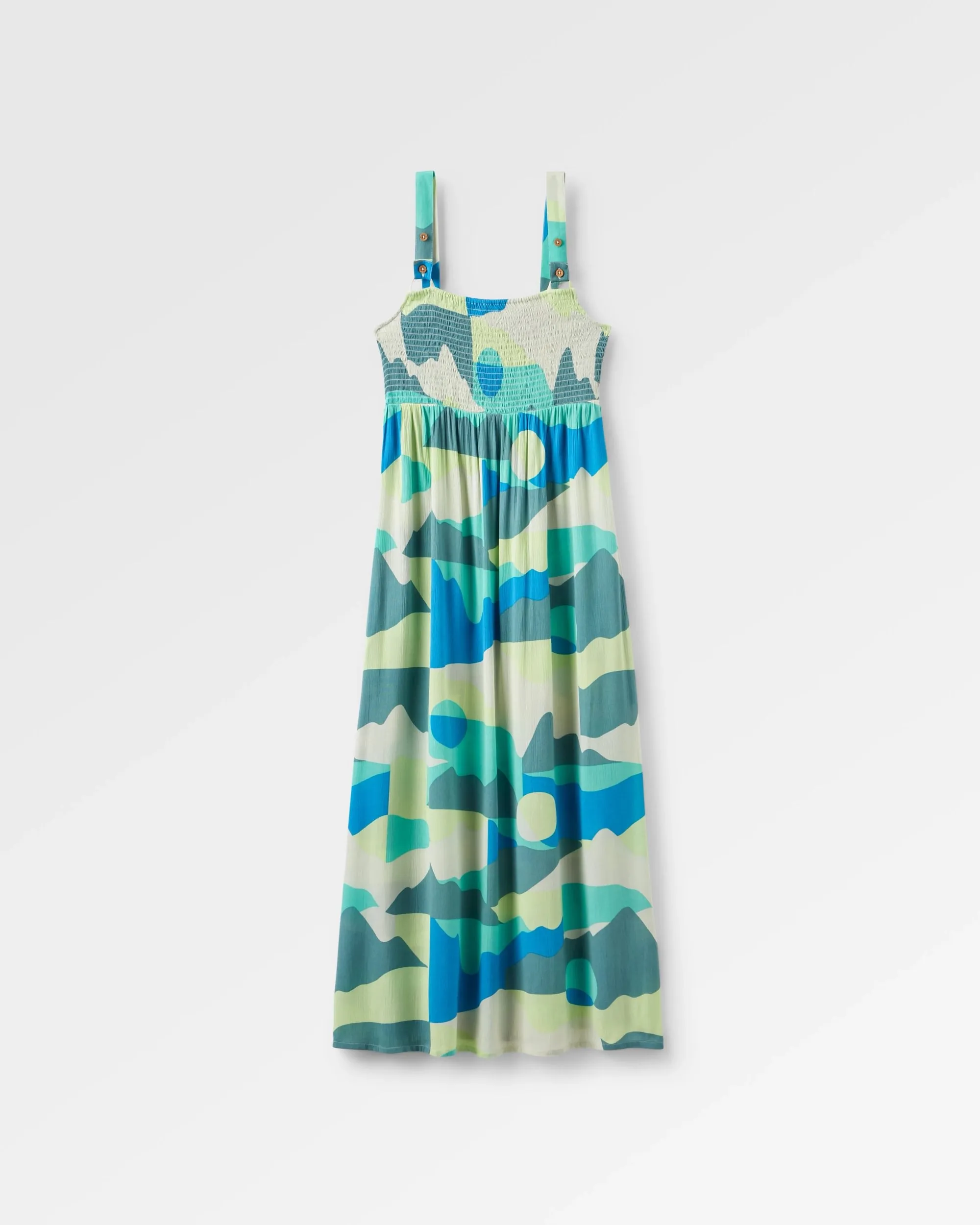 Soleis Woven Maxi Dress - Vista Patchwork Aqua