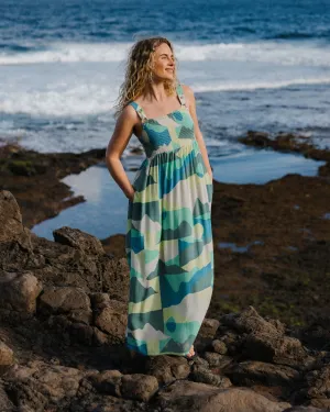 Soleis Woven Maxi Dress - Vista Patchwork Aqua
