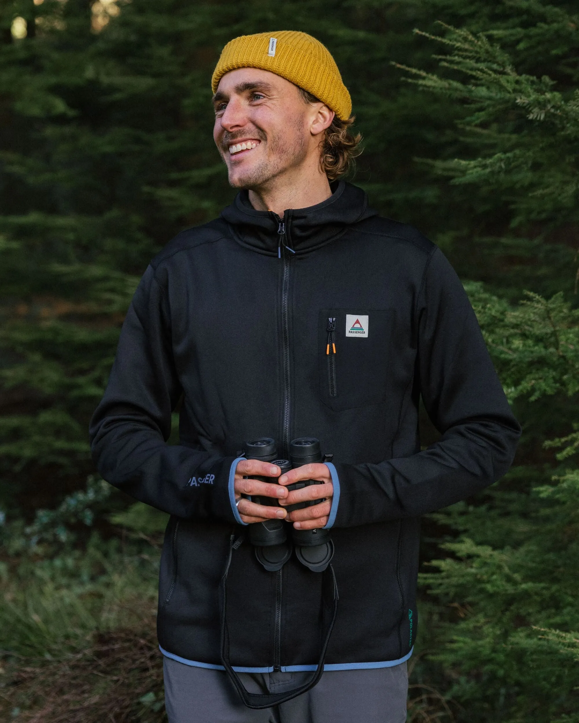 Solitude Recycled Polartec Fleece Hoodie - Black