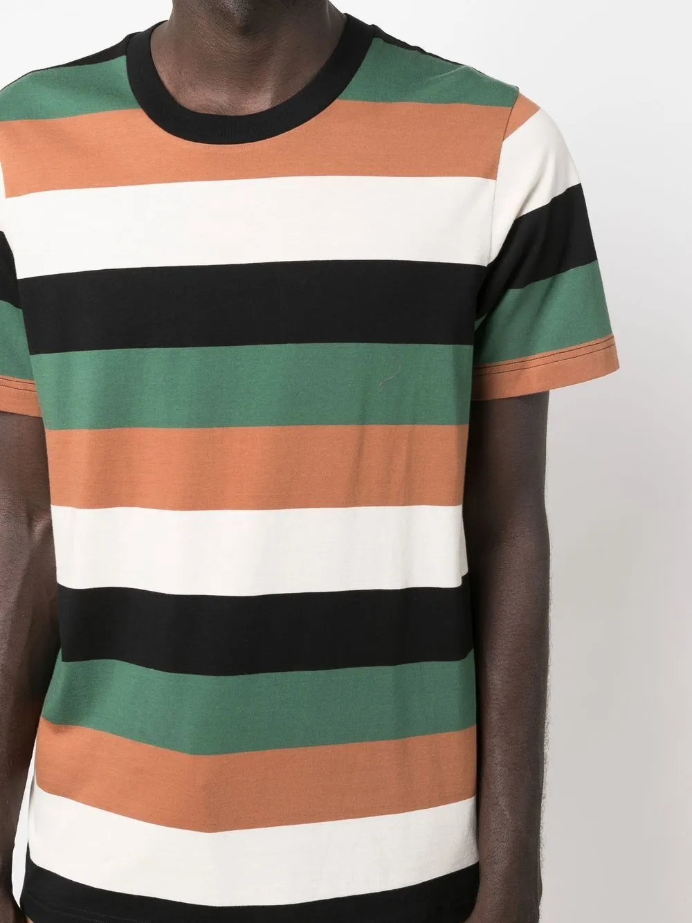 striped crew neck T-shirt