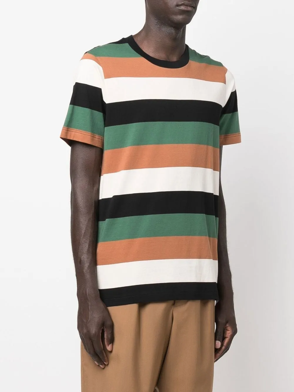striped crew neck T-shirt
