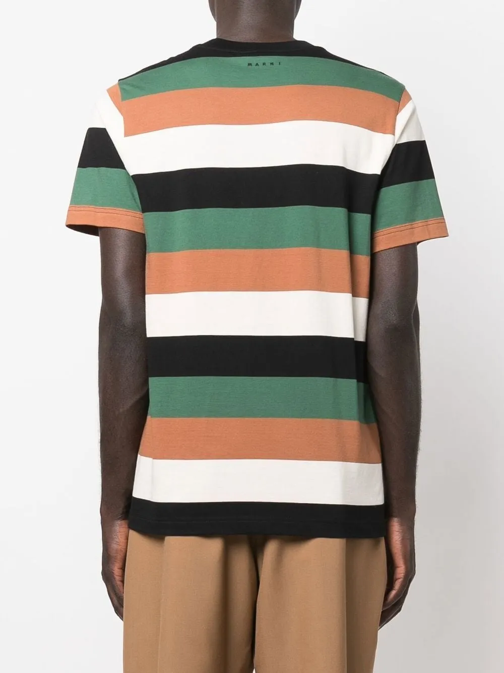 striped crew neck T-shirt
