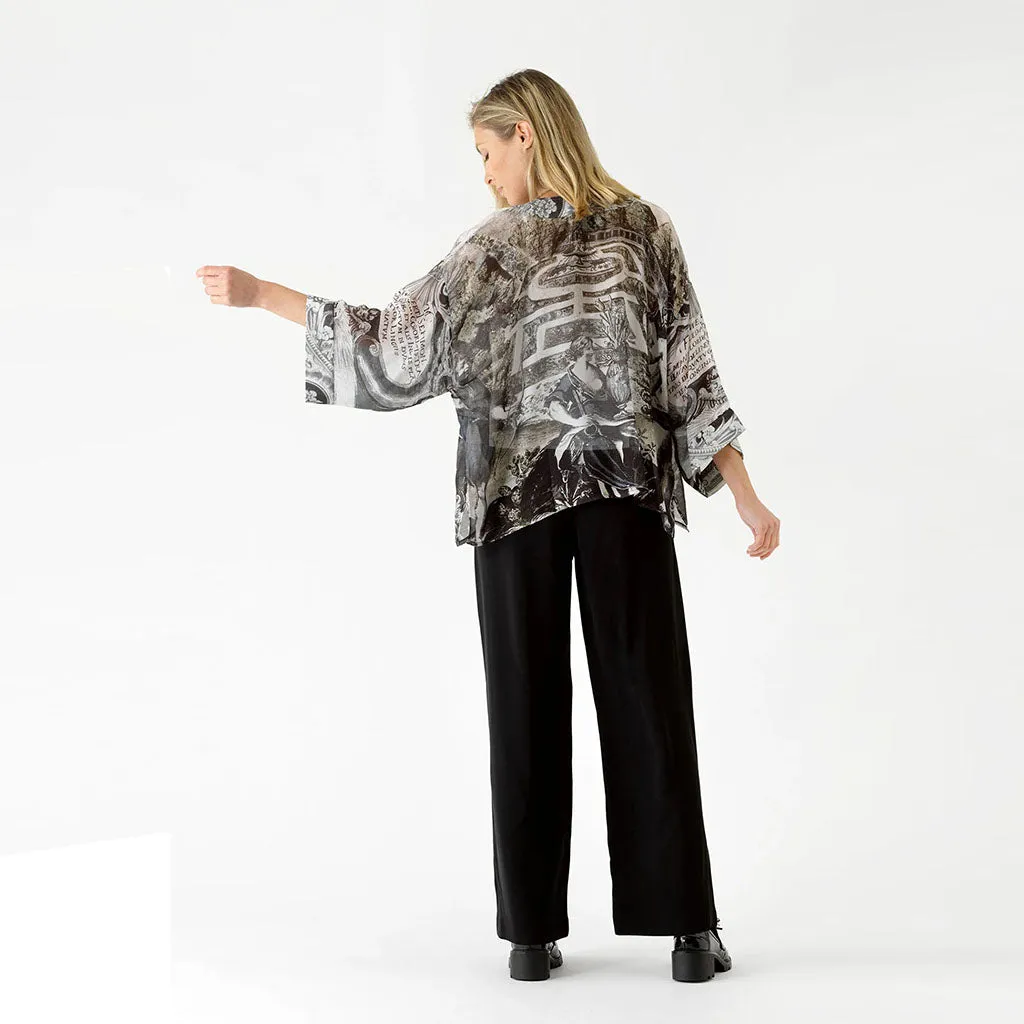 Sunburst Grey Kimono