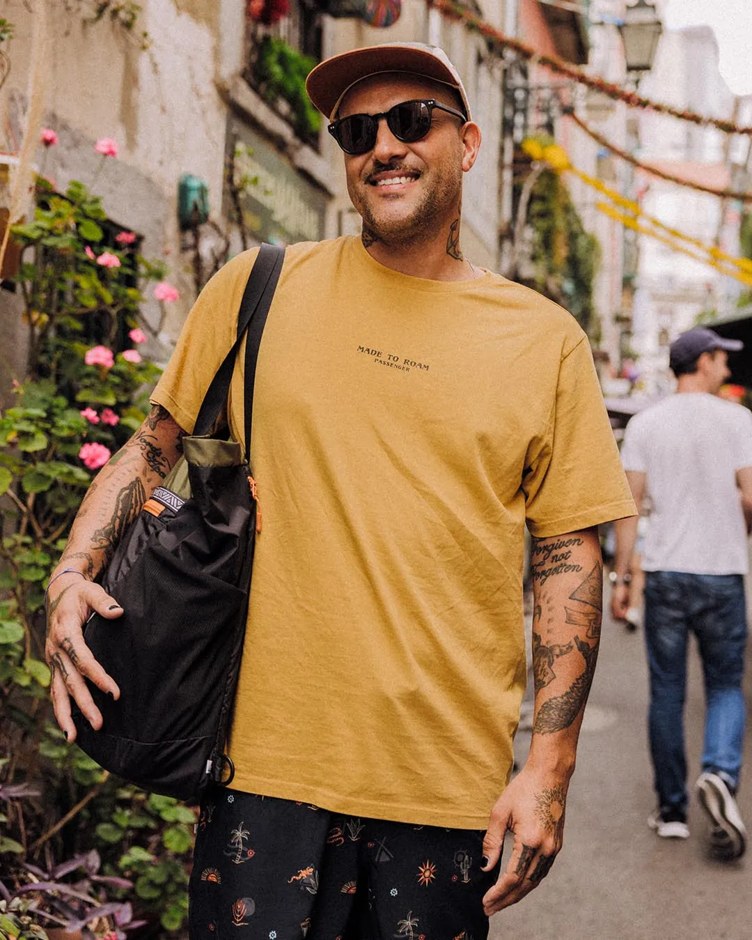 Sundown Recycled Cotton T-Shirt - Mustard Gold