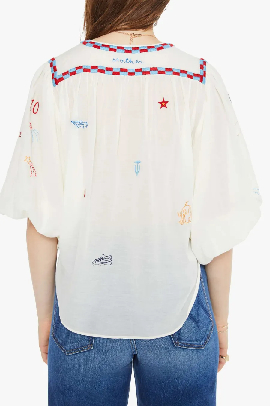 The Breeze Yoke Top Last Lap Whisper White