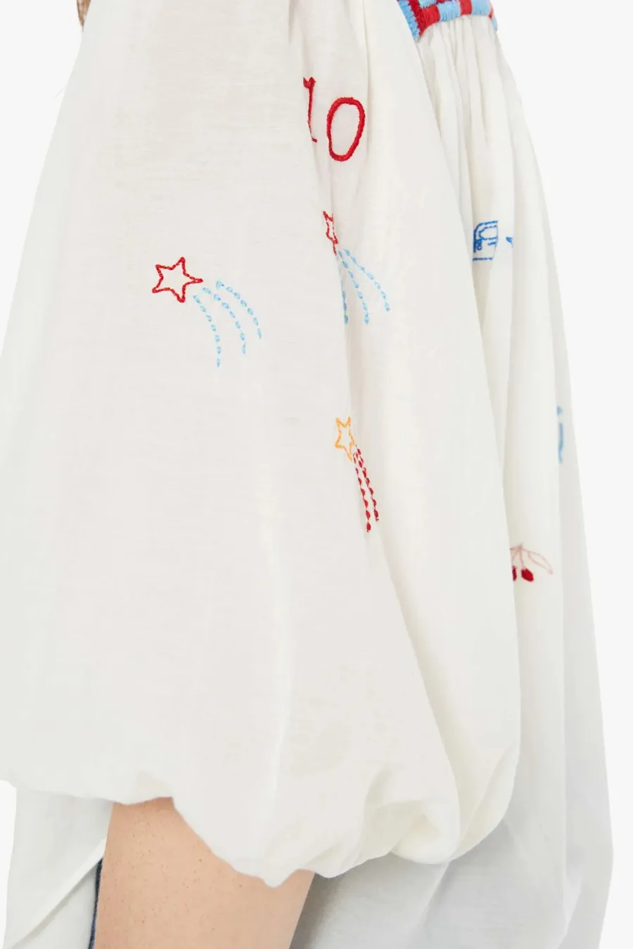 The Breeze Yoke Top Last Lap Whisper White