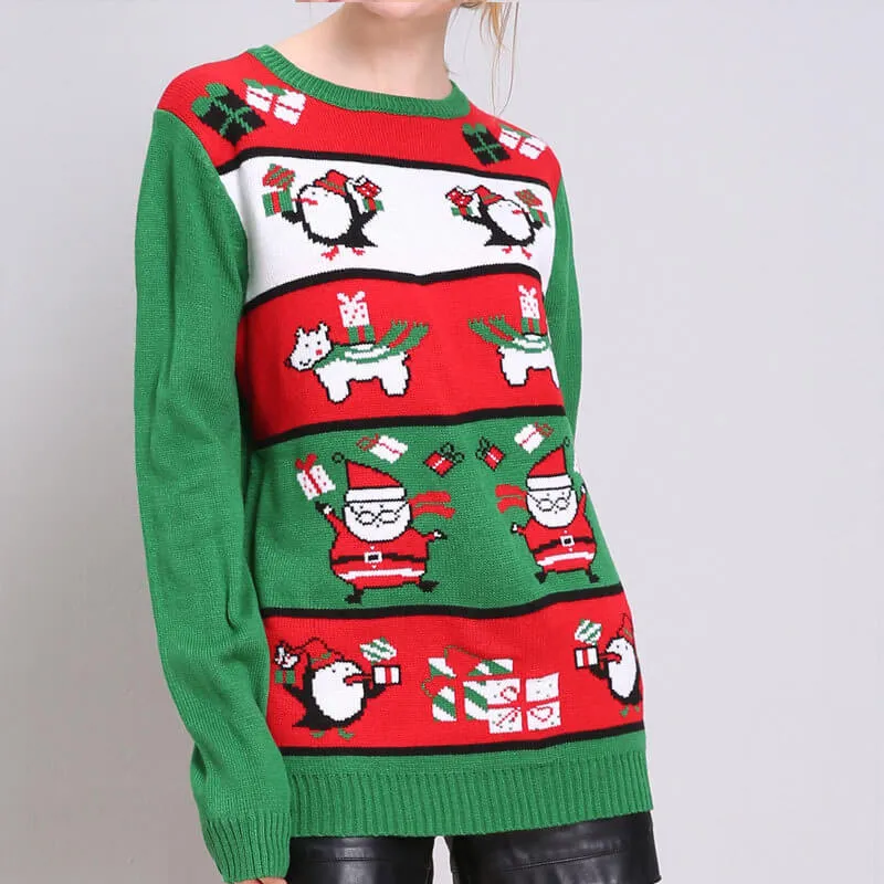Ugly Christmas Crew Neck Knitting Sweater