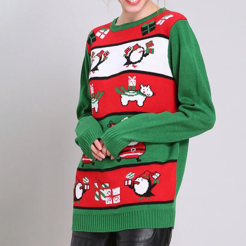 Ugly Christmas Crew Neck Knitting Sweater