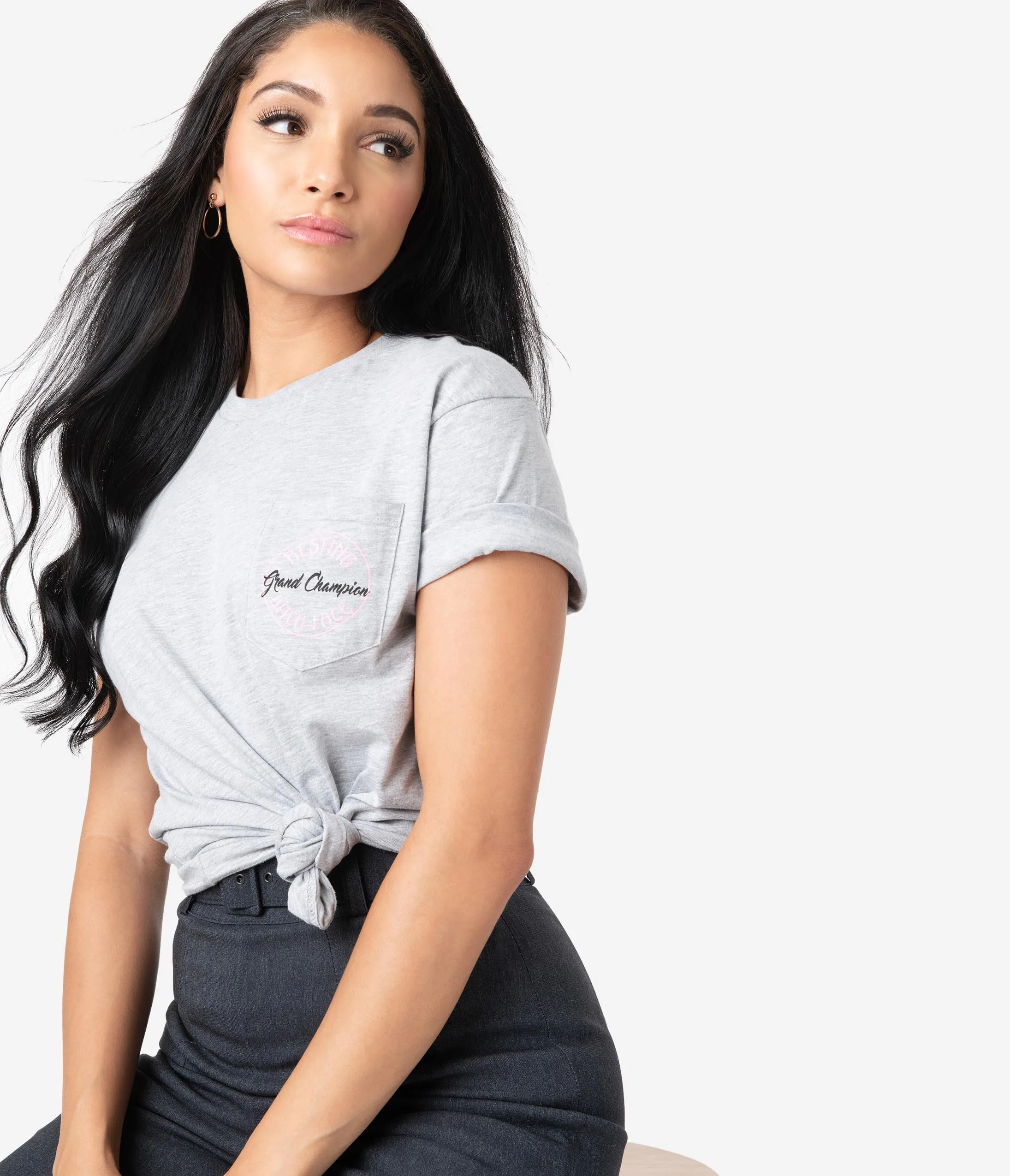 Unique Vintage Grey Grand Champion Resting Bitch Face Unisex Tee