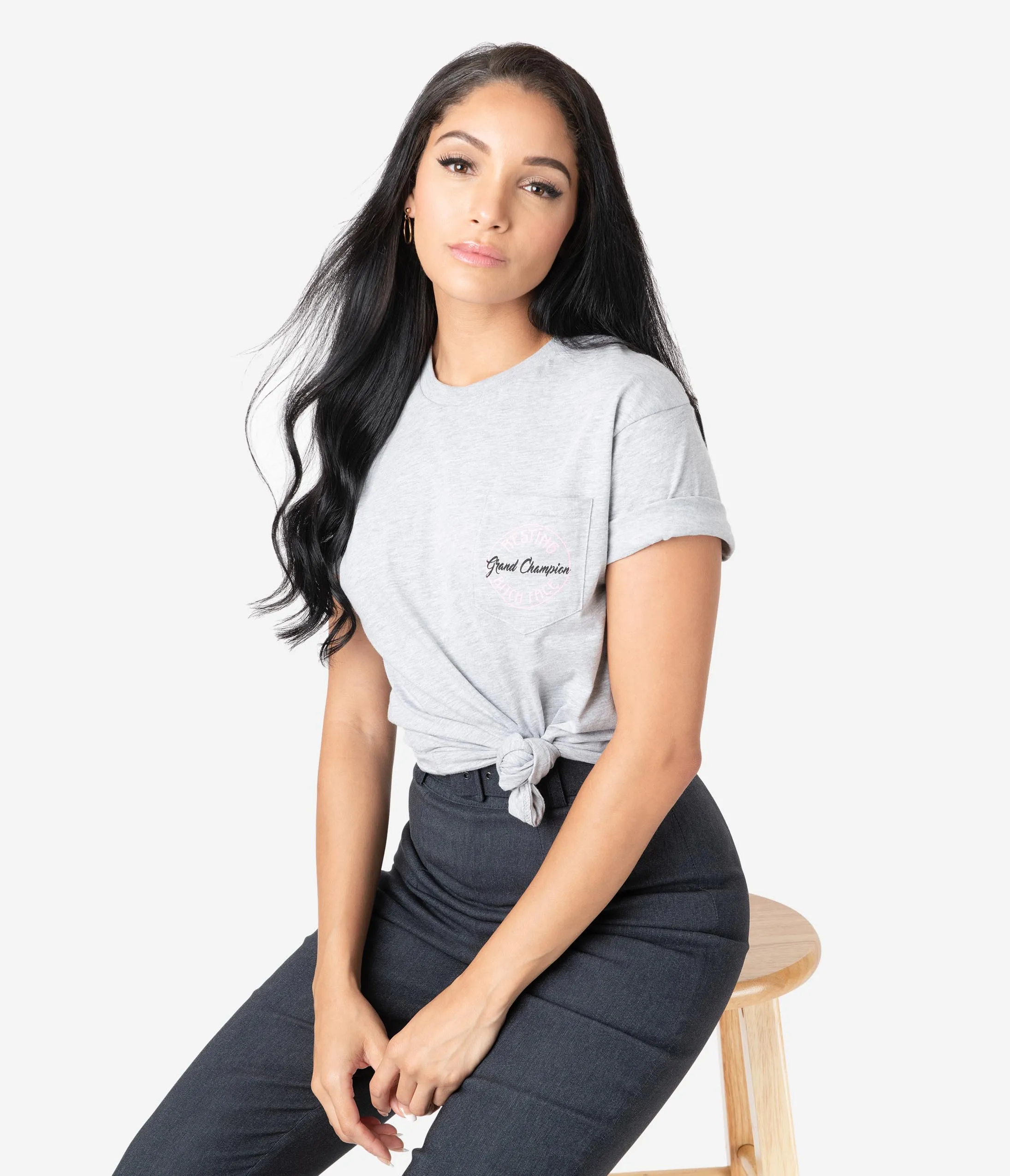 Unique Vintage Grey Grand Champion Resting Bitch Face Unisex Tee