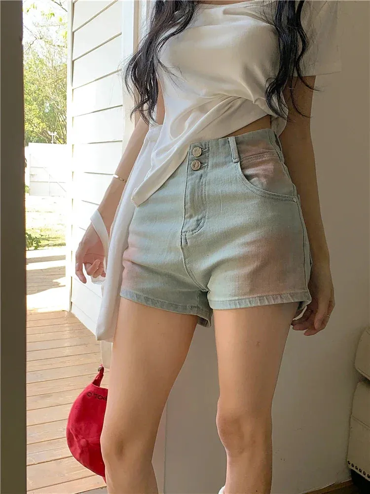 Vintage Button Fly Casual Jean Short