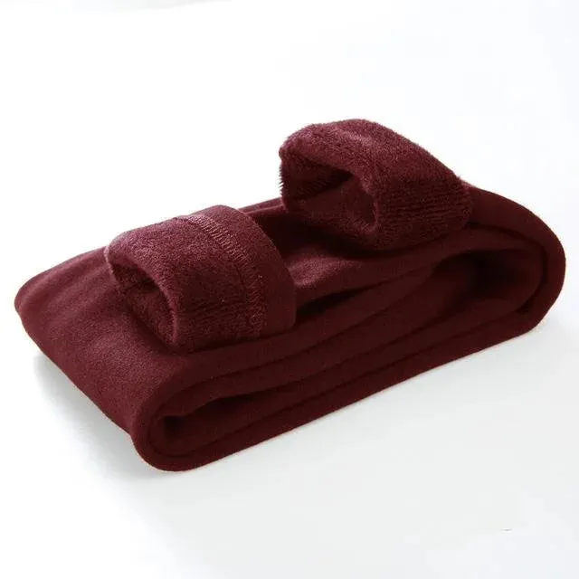Warm Pants - Solid Color Thicken Leggings