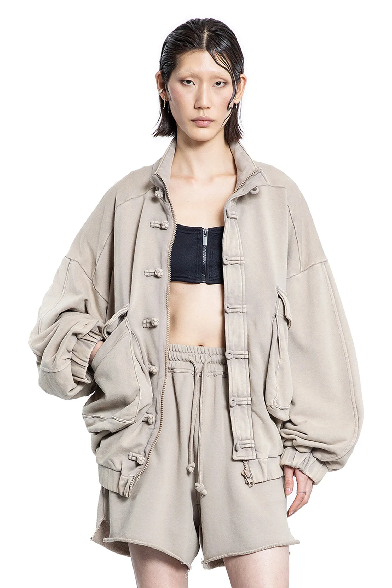 Washed Cotton Jacket in Tan