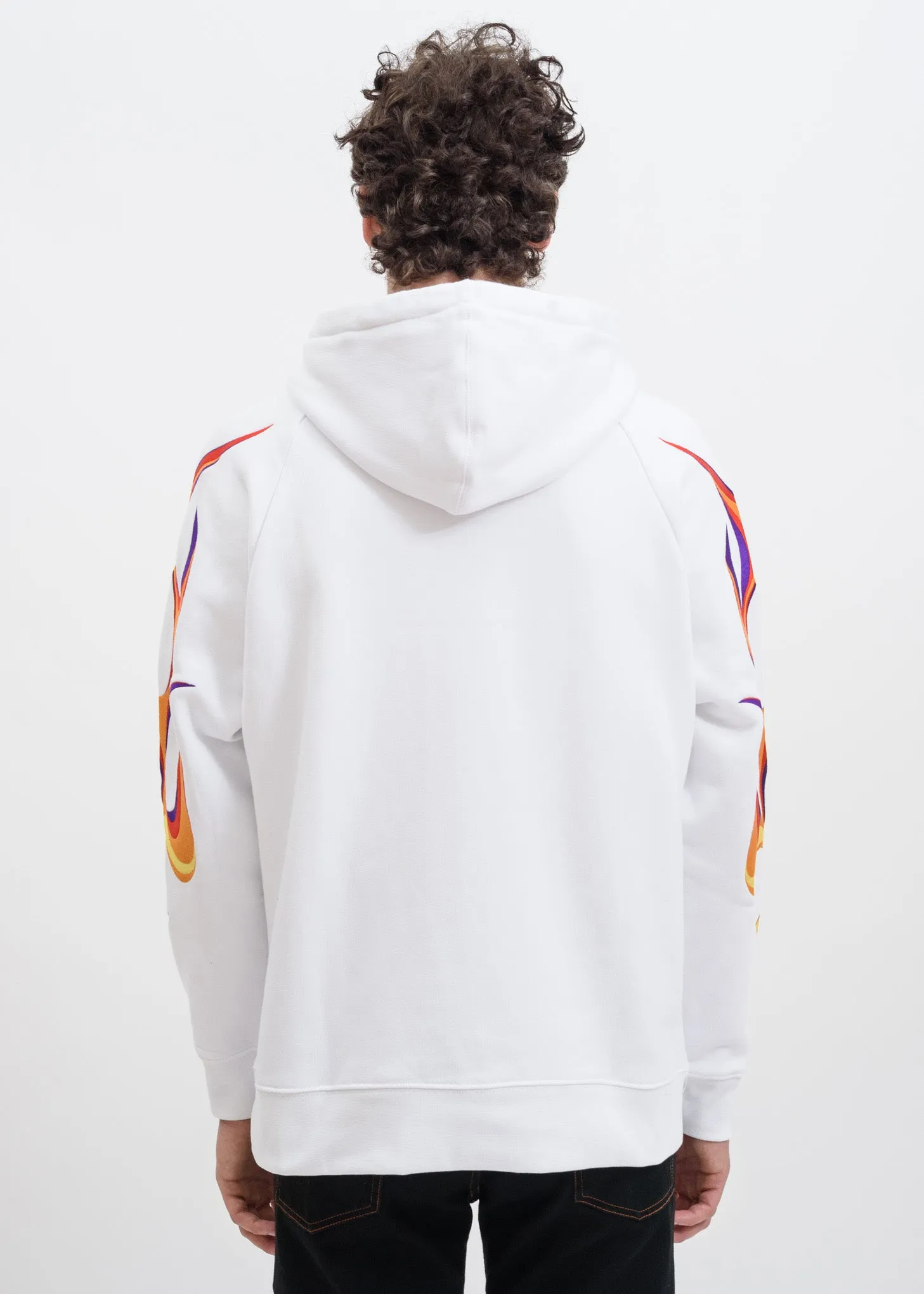White Flaming Racing Hoodie