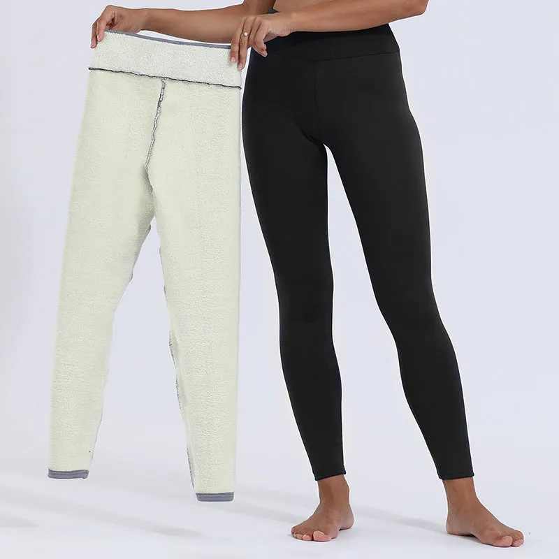 Winter Leggings Warm Thick High Stretch Lamb Cashmere Leggings