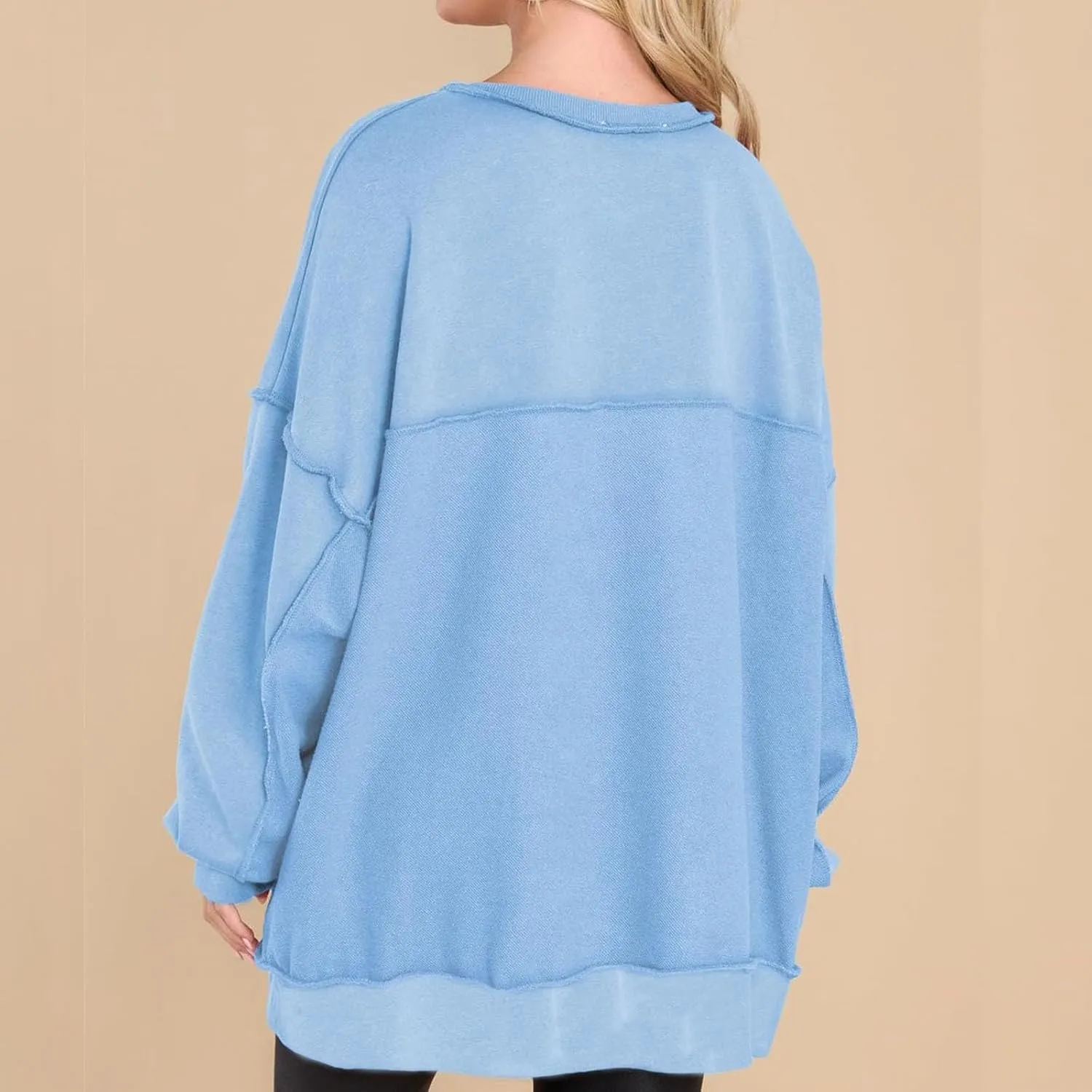 Women Long Sleeve 2024 Trendy Sweatshirt Oversized Pullover Hoodies Lightweight Fall Outfits Y2K Clothes