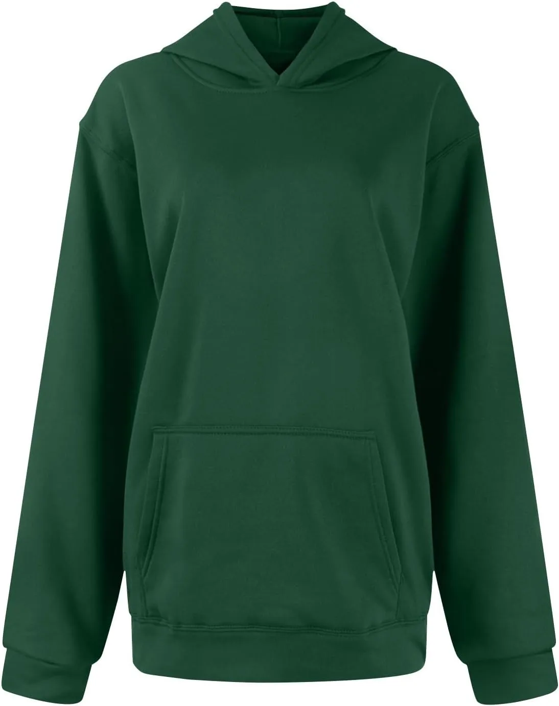 Women Oversized Hoodie Fleece Y2K Hoodie with Kangaroo Pockets Casual Fall Sweatshirts Long Sleeve Preppy Sweatshirt