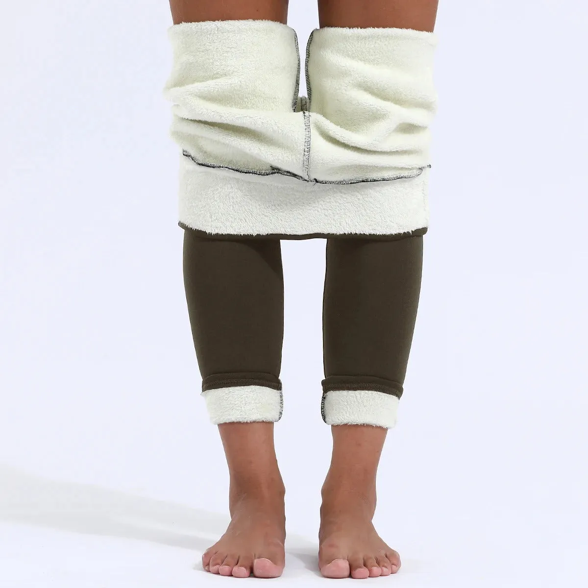 Women Winter Plus Velvet Stretch Leggings High Waist Warm Leggings Women Casual Thick Winter Leggings