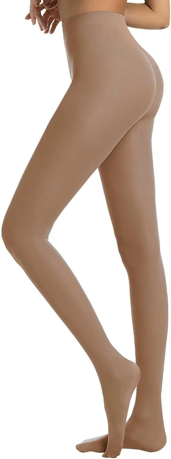 Women's 80D Soft Solid Color Footed Tights Tights Trample Fake Translucent High Waist Thermal Pantyhose Sheer Tights