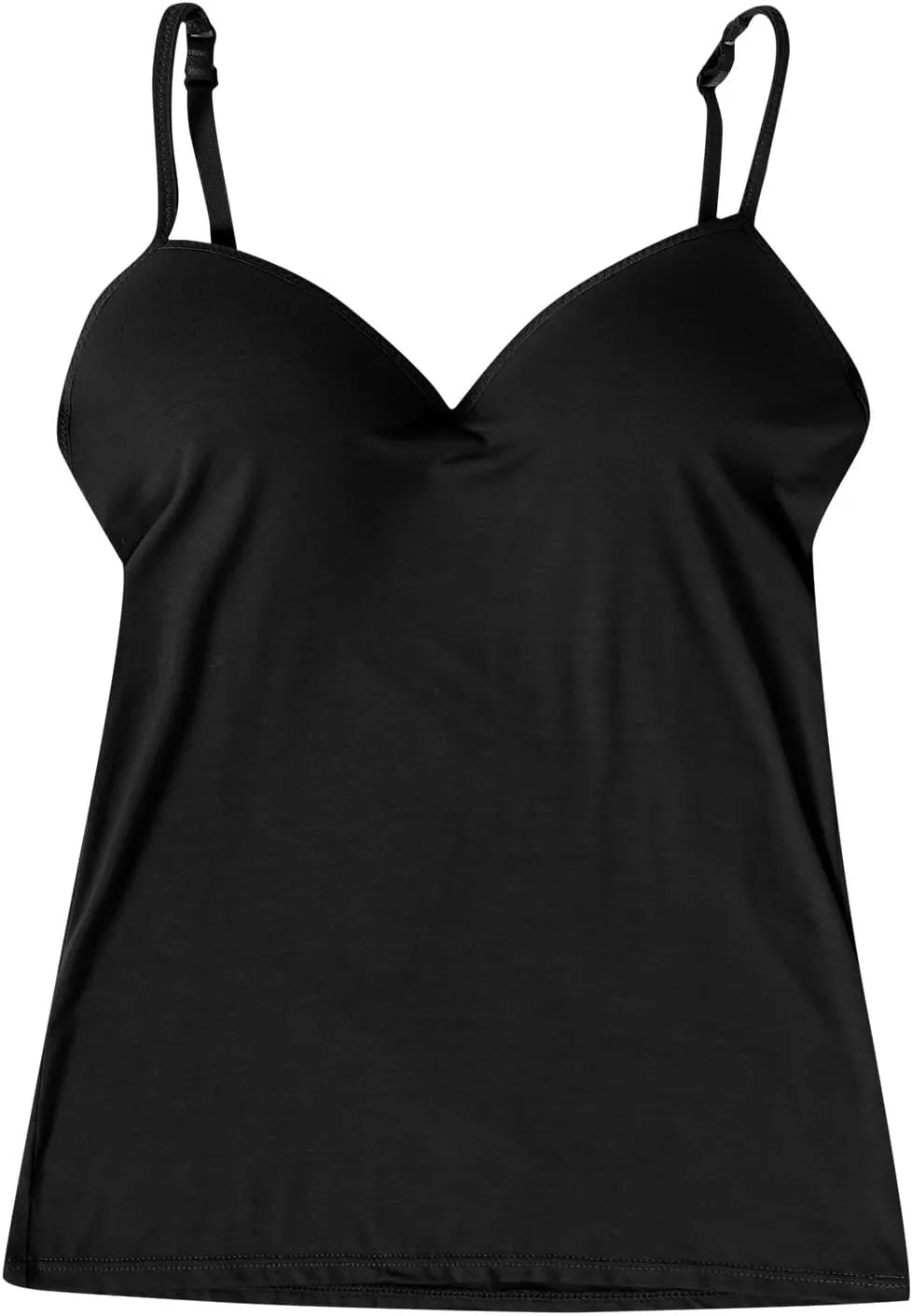 Womens Camisole Tank Tops with Built in Bra Workout Tops Yoga Shirt Cotton Undershirt Adjustable Spaghetti Strap Tank Tops