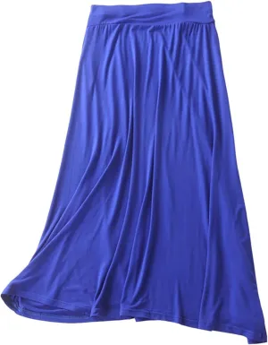 Women's Maxi Skirt Trendy Modal Solid Flowy Skirts Casual Elastic Waist A-Line Skirt 2025 Summer Cozy Lounge Skirts
