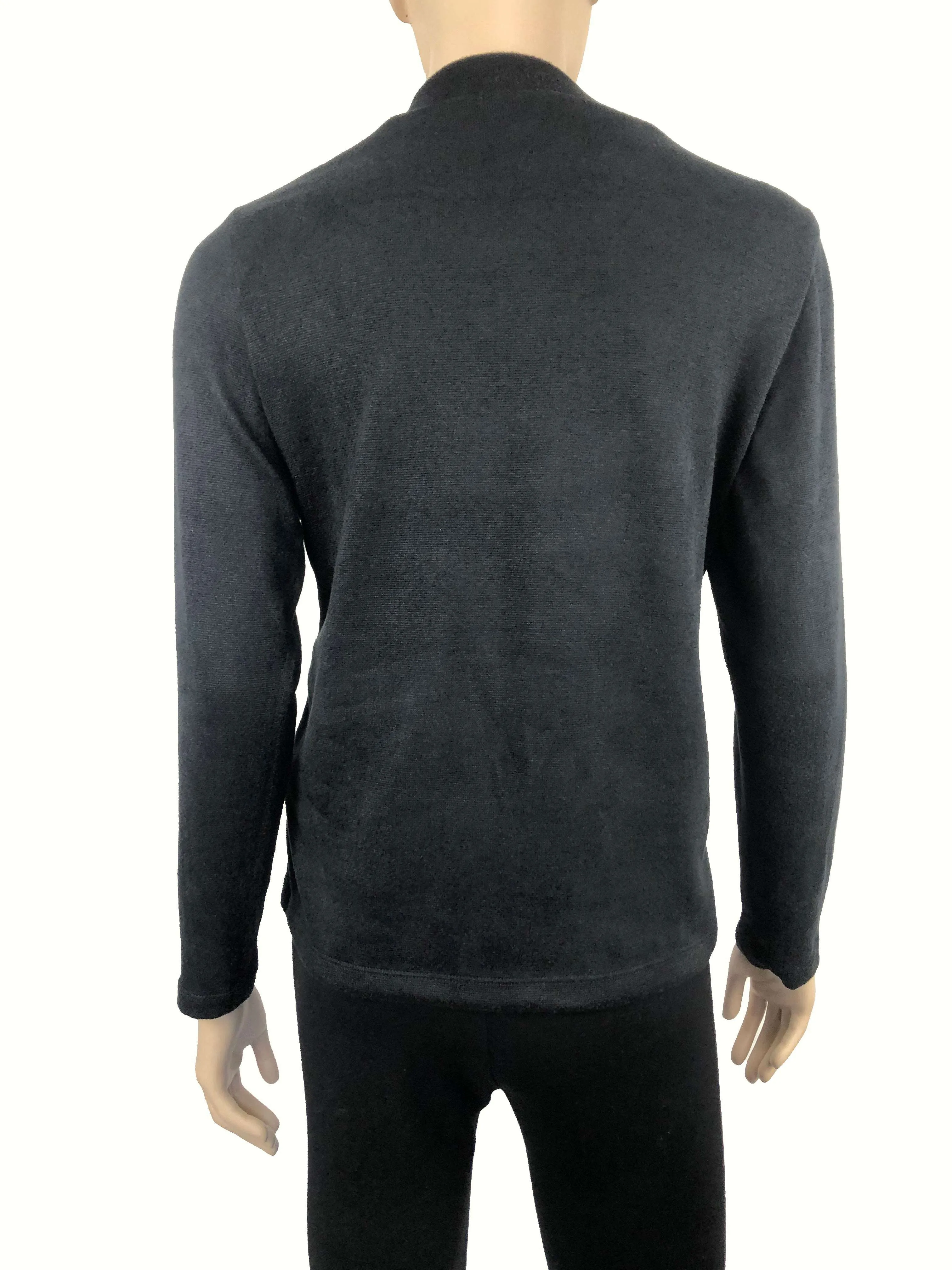 Women's Mock Neck Sweater Black Soft Knit Fabric - Made In Canada