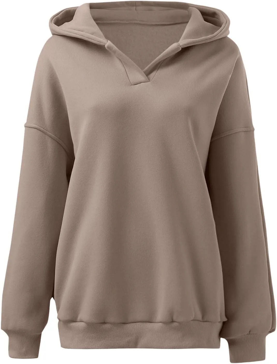 Womens Oversized Hoodies V Neck Long Sleeve Pullover Sweatshirts Tops Casual Fall Outfits Teen Girls 2024 Trendy