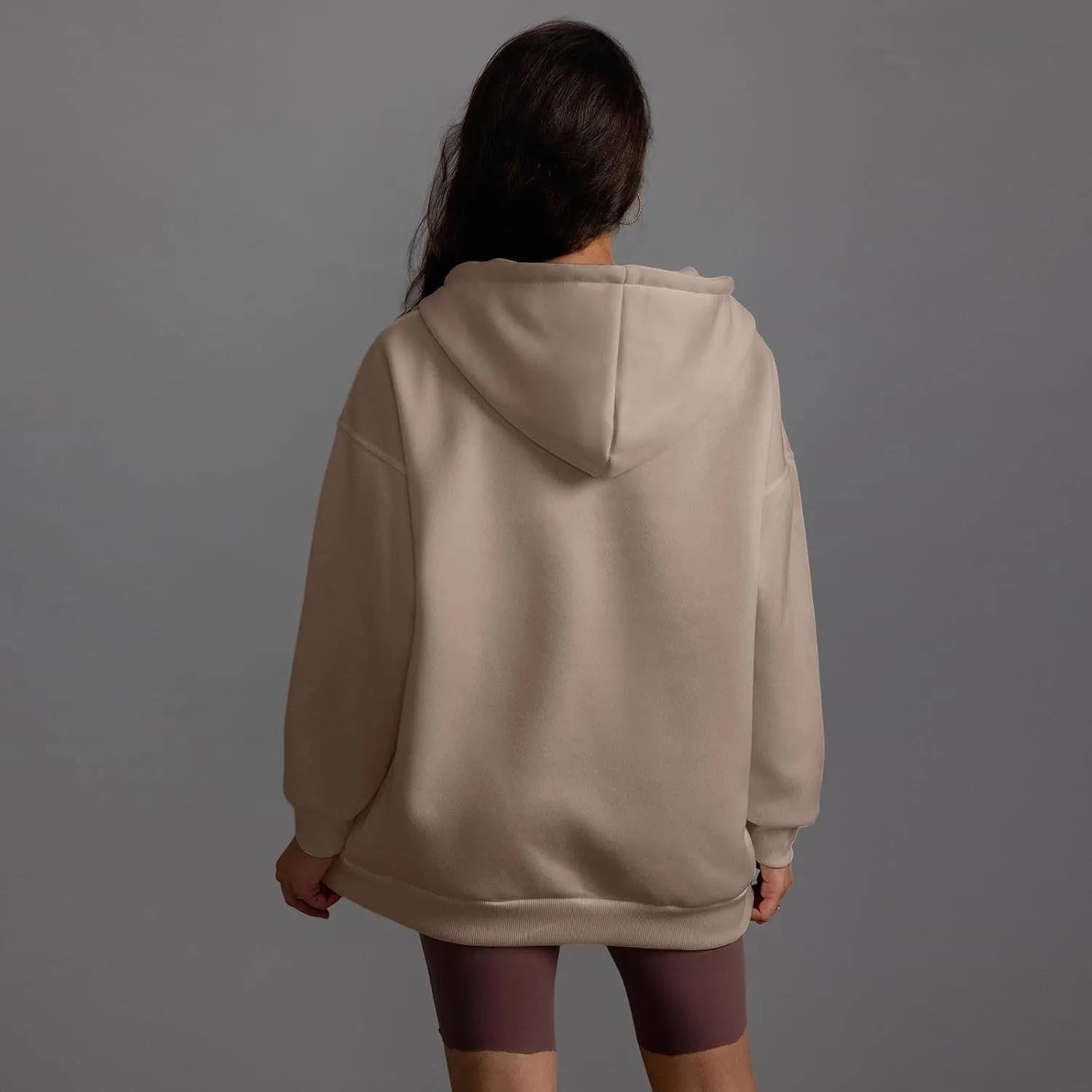 Womens Oversized Hoodies V Neck Long Sleeve Pullover Sweatshirts Tops Casual Fall Outfits Teen Girls 2024 Trendy