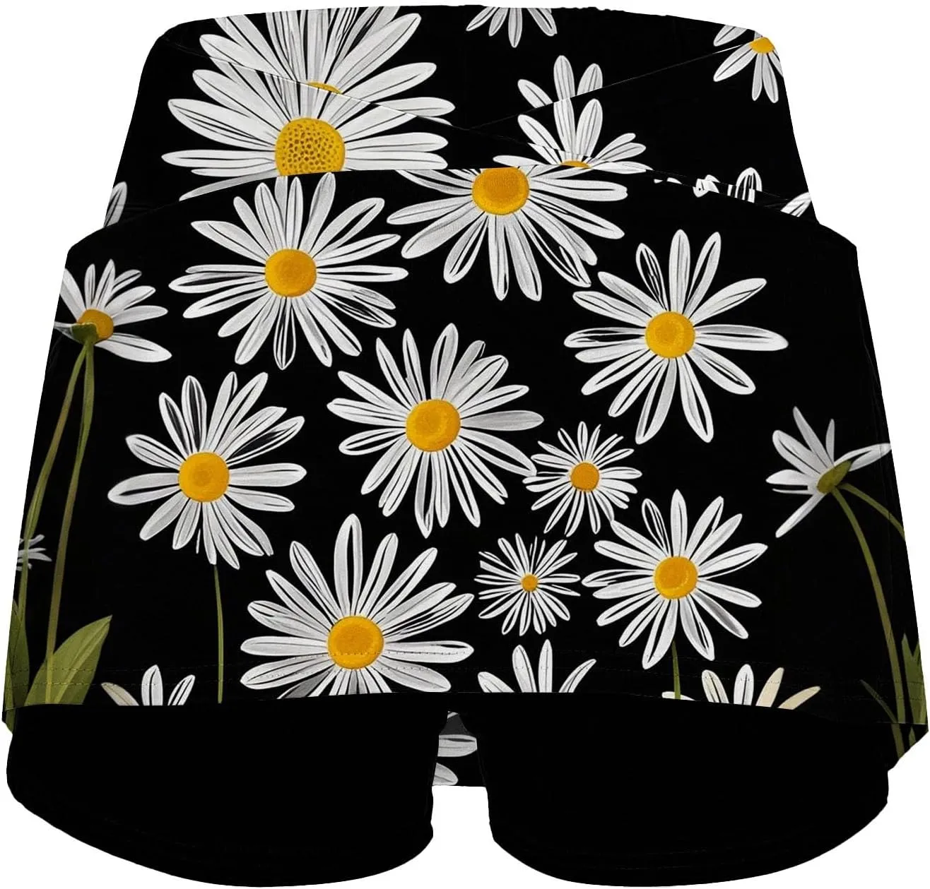 Womens Skorts with Pockets, Tummy Control High Waisted Athletic Sports Shorts Skirts Solid Tennis Yoga Gym Culottes