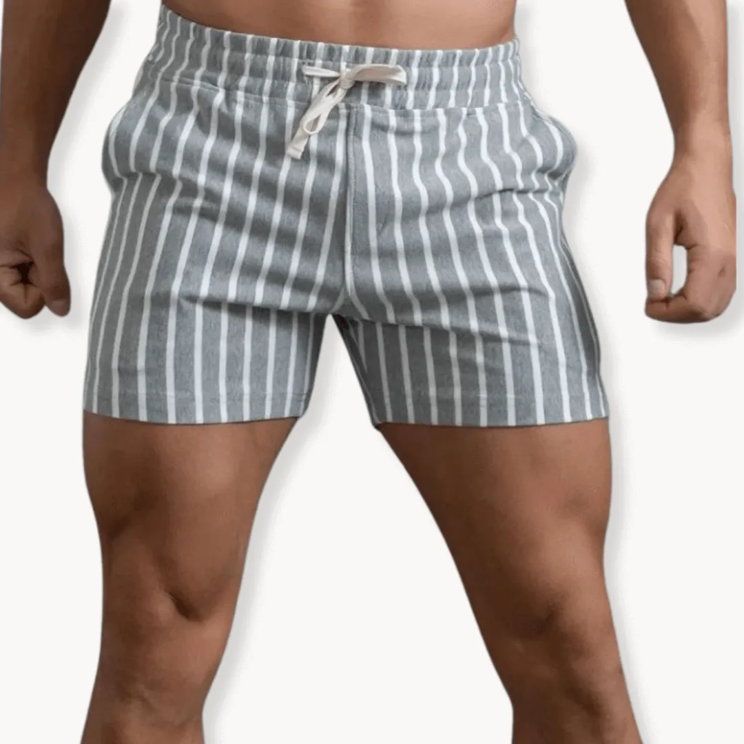Women's Striped Casual Fleece Shorts