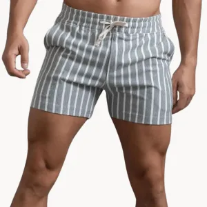 Women's Striped Casual Fleece Shorts