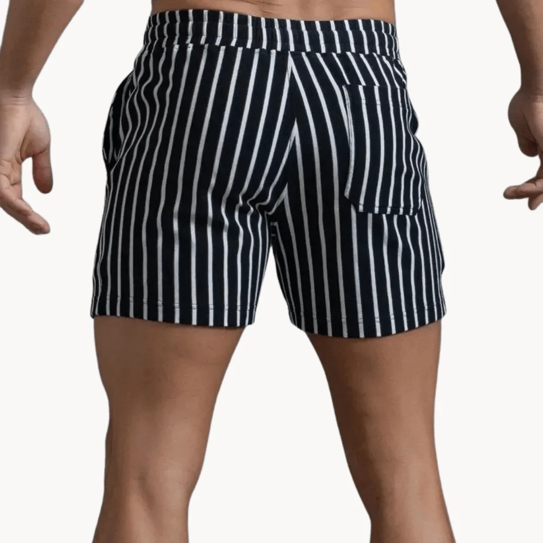 Women's Striped Casual Fleece Shorts