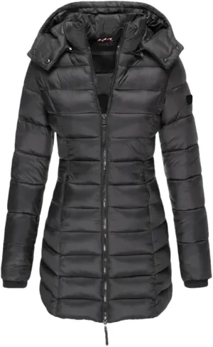 Women's Winter Cotton Coat Medium-Length Office Lady Padded Jacket Warm Down Coat