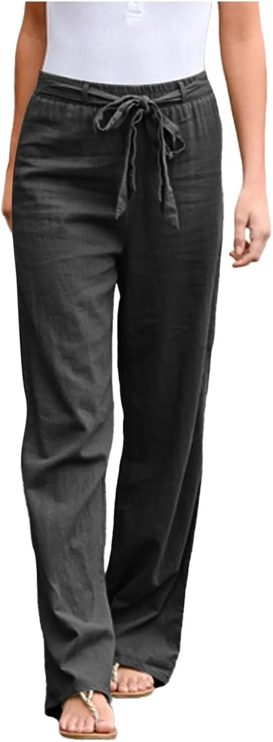 Women's Winter Warm Fleece Joggers Pants Winter Funky Yoga Pants with Pockets Fleece Lined Wide Leg