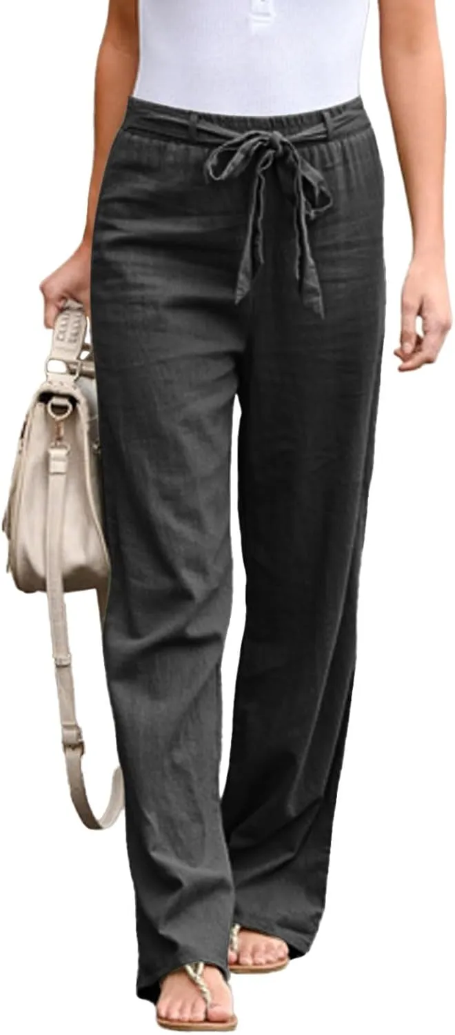 Women's Winter Warm Fleece Joggers Pants Winter Funky Yoga Pants with Pockets Fleece Lined Wide Leg