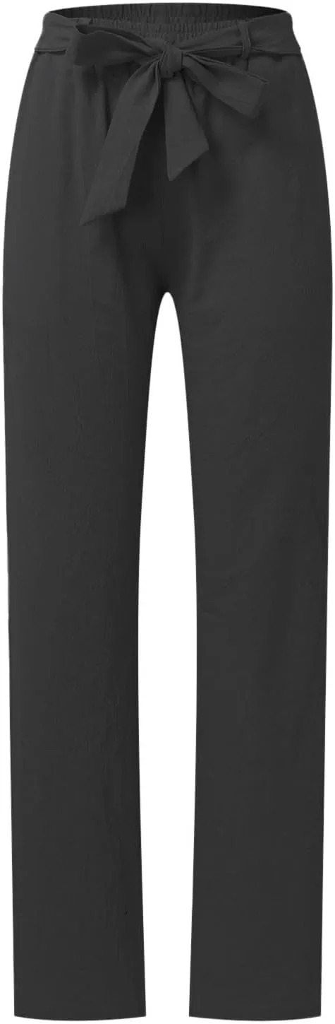 Women's Winter Warm Fleece Joggers Pants Winter Funky Yoga Pants with Pockets Fleece Lined Wide Leg