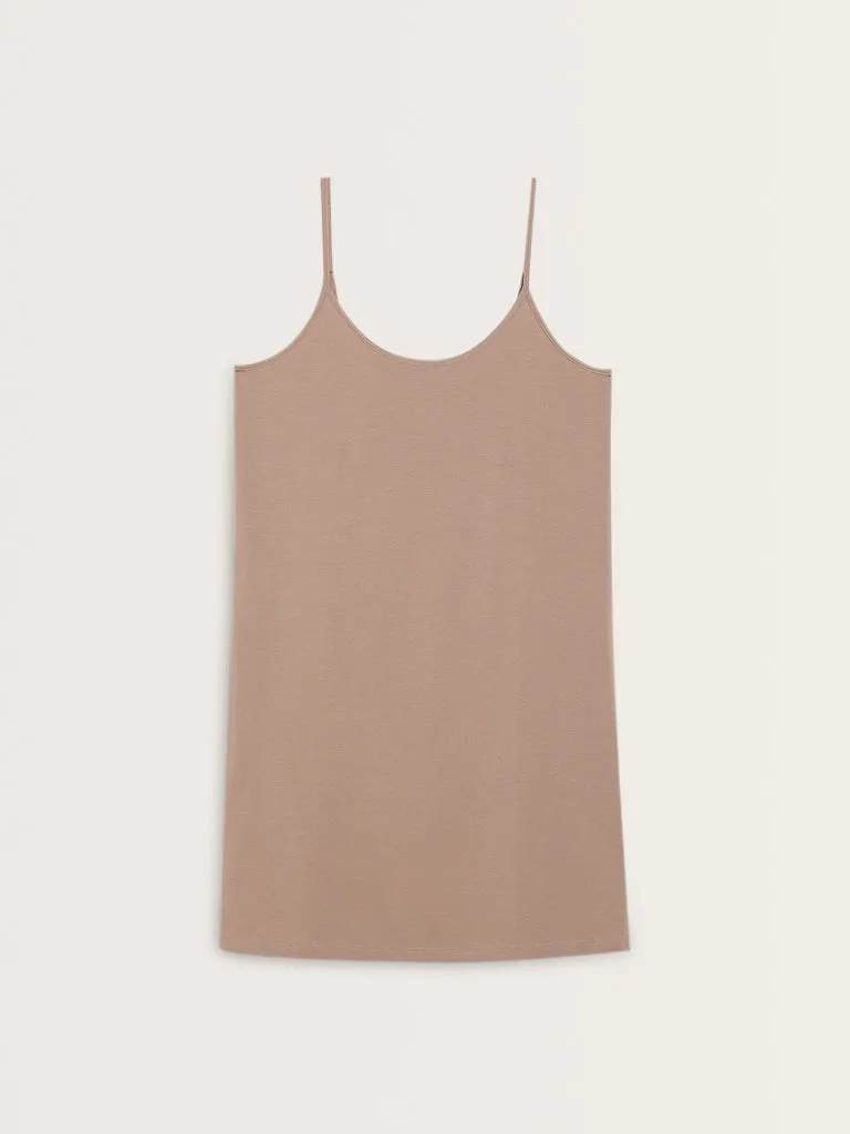 Wunderlove Solid Mauve Cotton-Blend Slip