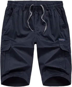 Ymosrh Men's Shorts Summer Casual Fashion Loose Cargo Pants Elastic Five Points Shorts, XL-5XL